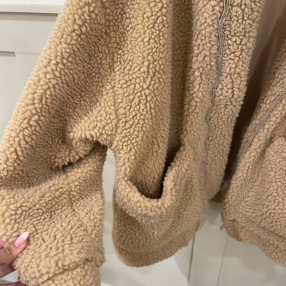 I.AM.GIA Tan Oversized Teddy Fall Jacket - Picture 9 of 14